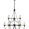 9-Light 2-Tier Chandelier Home