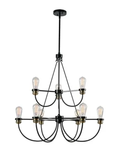 9-Light 2-Tier Chandelier Home